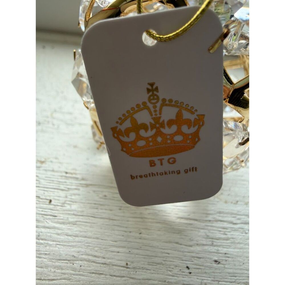 Gold-Plated & Swarovski Crystal Pineapple Figurine - Picture 2 of 9